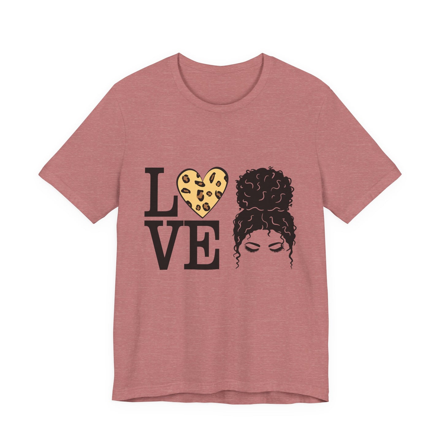 Love Print Girl Tee, Cute Gift for Dates, Casual Everyday Wear, Valentine's Day Top, Unique Fashion Statement for Ladies