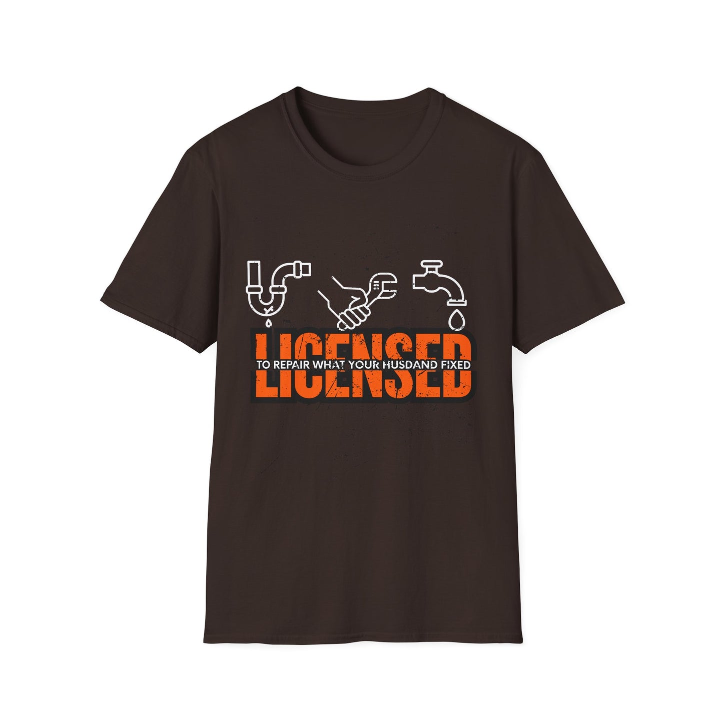 Licensed Repair Humor Unisex T-Shirt, Funny Gift for Handyman, Plumbing Lover, Homeowner Gift, Plumber T-shirt