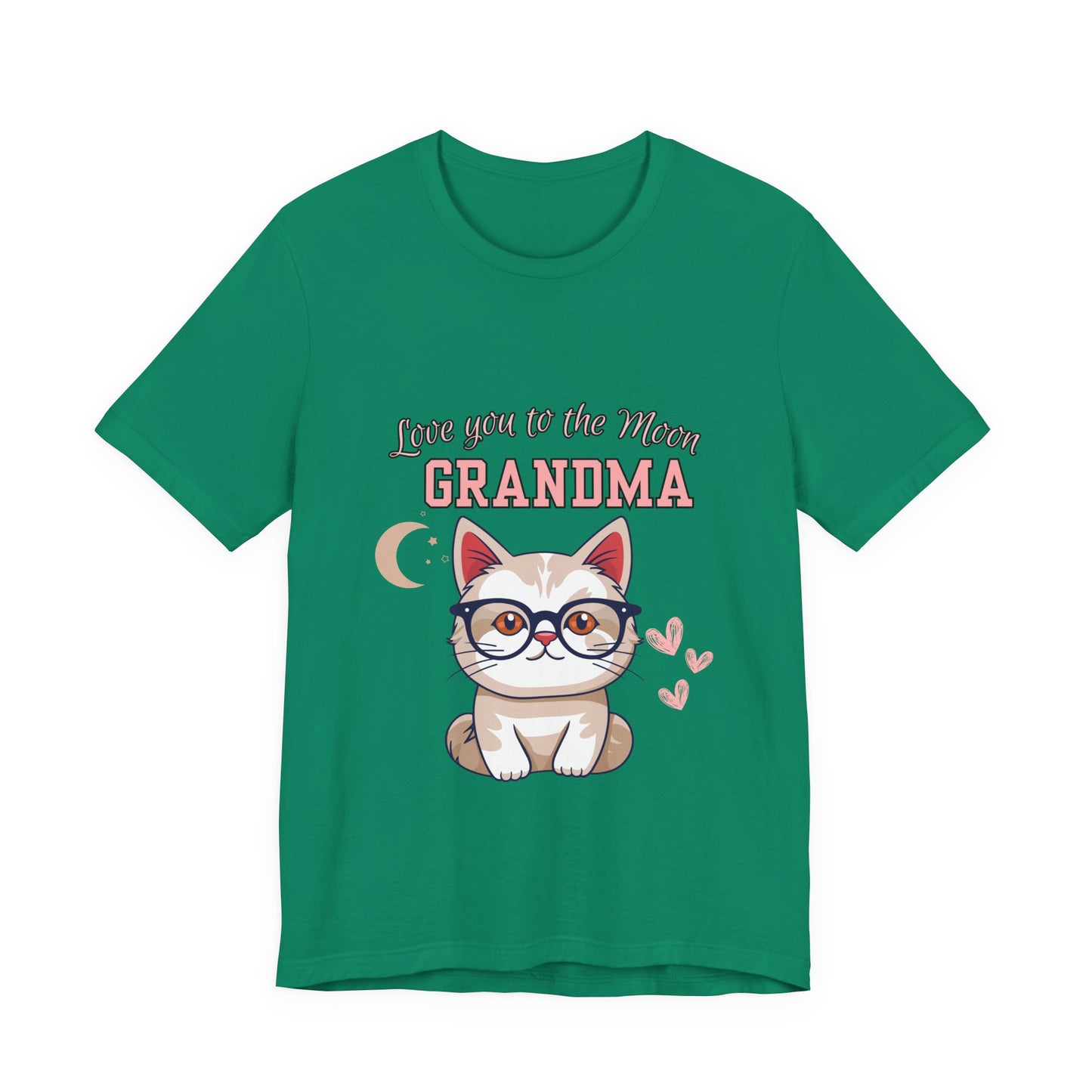 Love You to the Moon Grandma Cat Tee, Cute Cat Shirt, Gift for Grandma, Birthday Tee, Grandparent Gift, Funny Cat T-Shirt