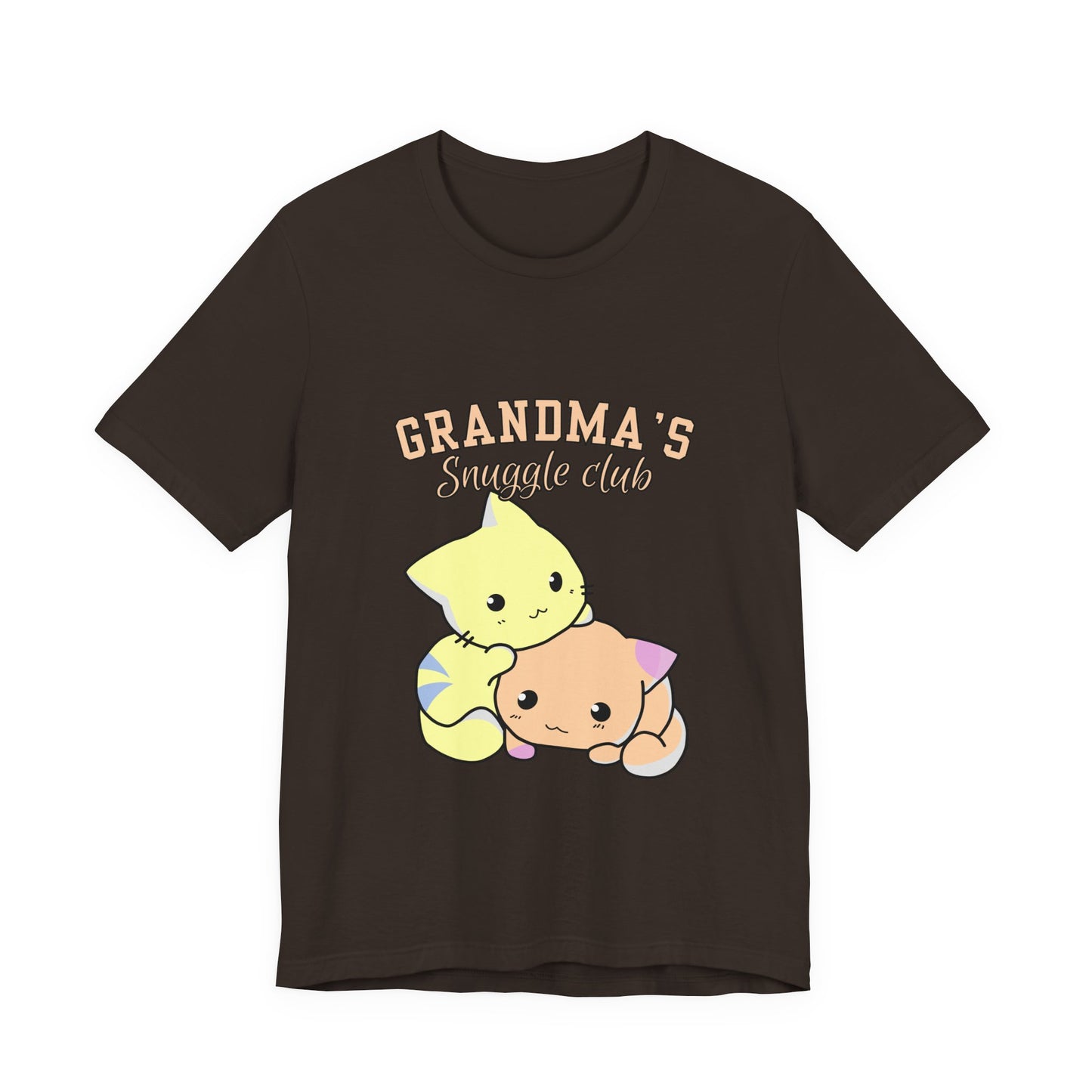 Grandma's Snuggle Club Tee, Cozy Gift for Grandma, Cute Cat Graphic Shirt, Family Gathering Outfit, Birthday Gift for Grandma