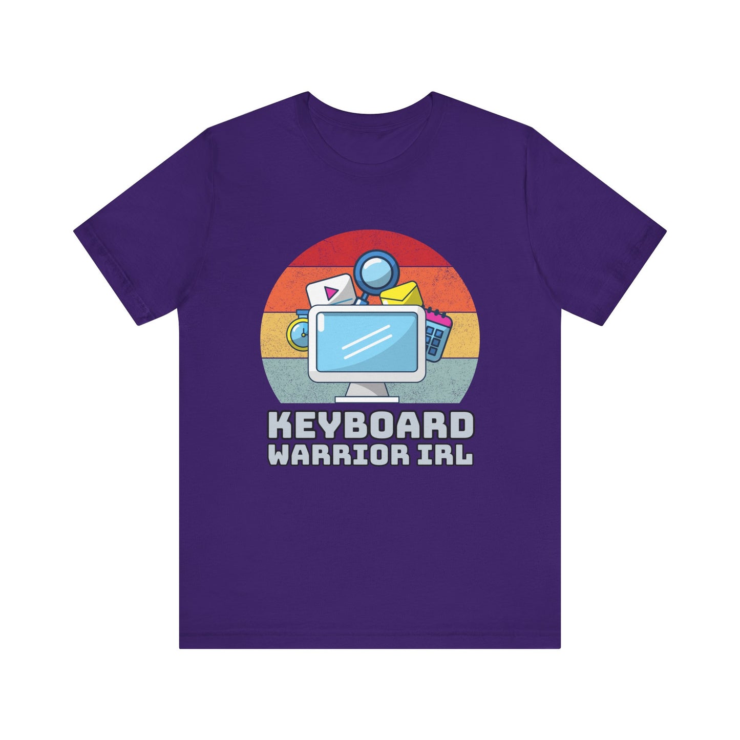 Playful Keyboard Warrior Tee, Gamer Shirt, Geek Fashion, Cute Coding Gift, Unisex Casual Tee, Retro Gaming Apparel