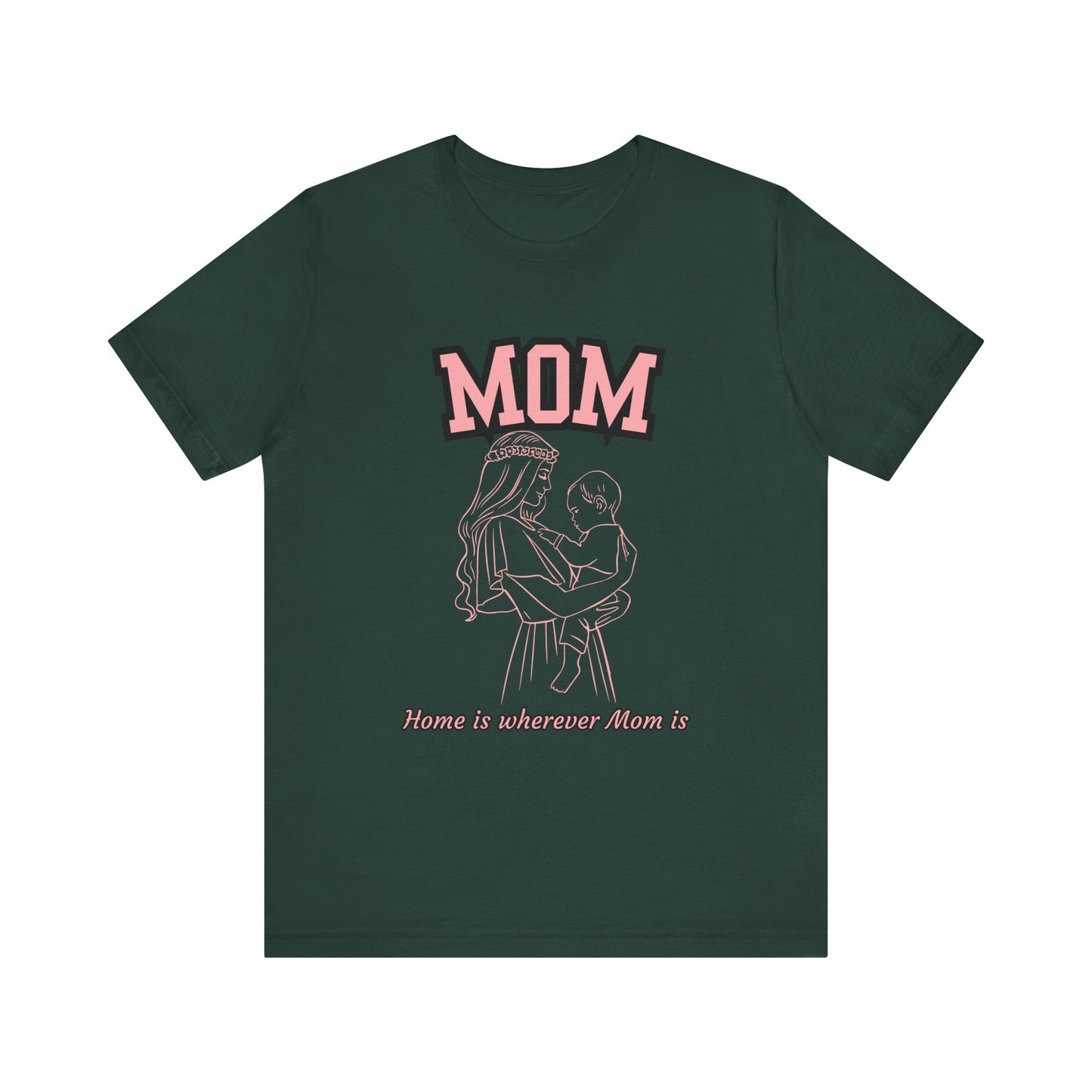 Mom Love Unisex Jersey Tee, Cute Gift for Mom, Mother’s Day Shirt, Casual Family Tee, Soft Cotton Top