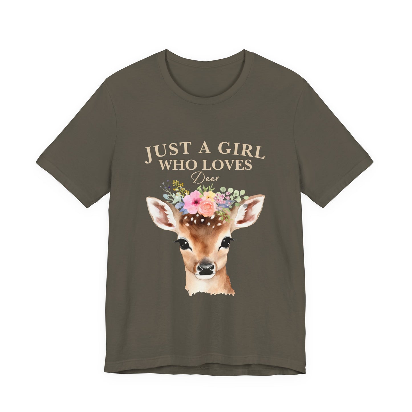 Just a Girl Who Loves Deer T-Shirt | Nature Lover Tee | Perfect Gift for Wildlife Enthusiasts, Birthdays, and Casual Outings