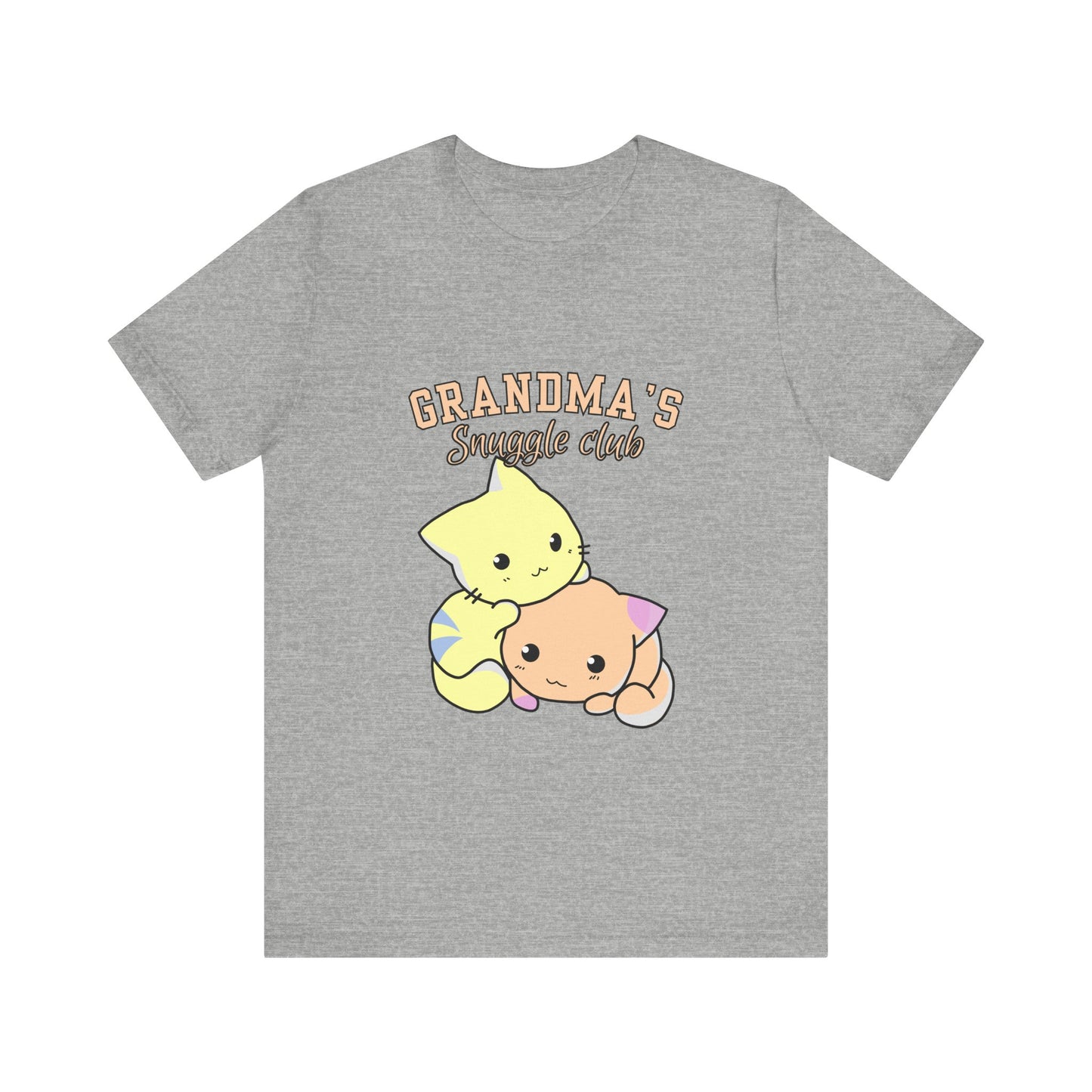 Grandma's Snuggle Club Tee, Cozy Gift for Grandma, Cute Cat Graphic Shirt, Family Gathering Outfit, Birthday Gift for Grandma