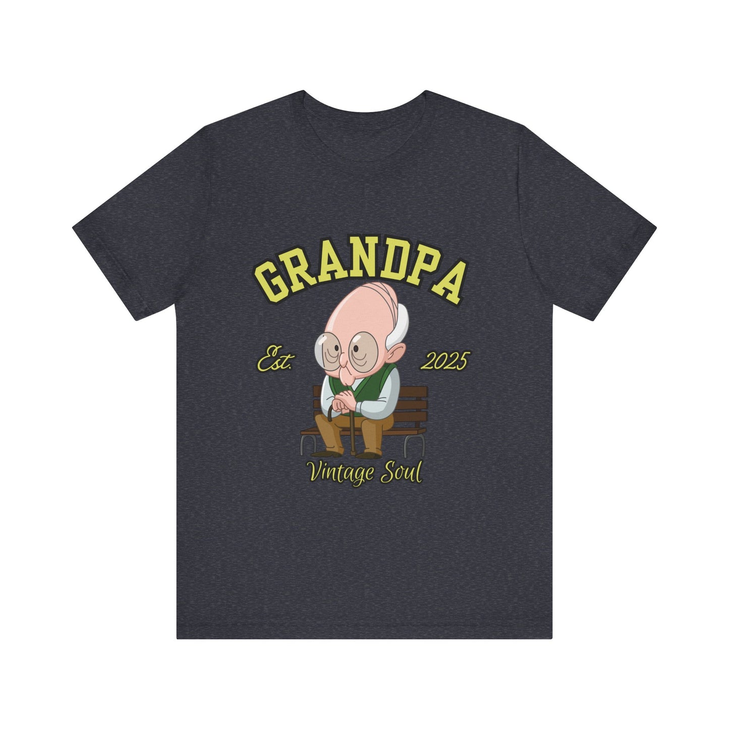 Vintage Grandpa Tee, Unisex Short Sleeve T-Shirt, Gift for Grandpa, Father's Day Outfit, Family Reunion Apparel, Nostalgic T-Shirt