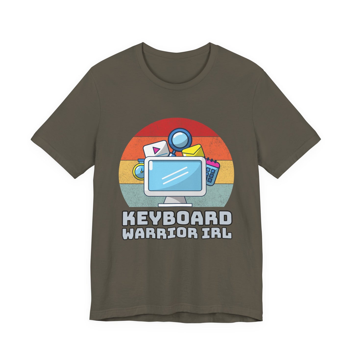 Playful Keyboard Warrior Tee, Gamer Shirt, Geek Fashion, Cute Coding Gift, Unisex Casual Tee, Retro Gaming Apparel