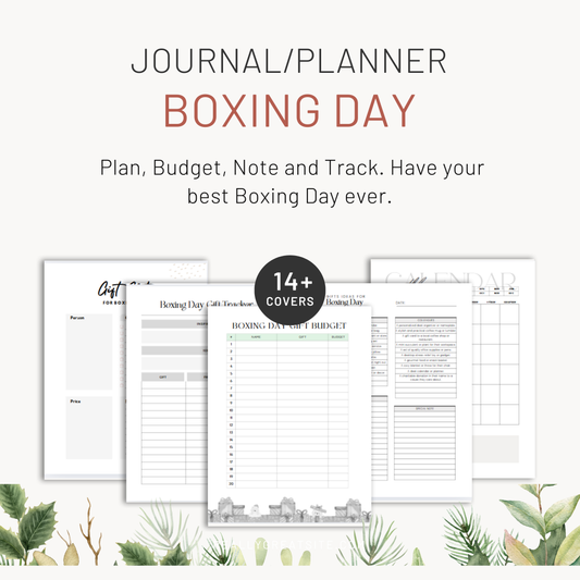 Ultimate Boxing Day Planner – Gift, Travel & Shopping Organizer with Menu & Cleaning Checklists