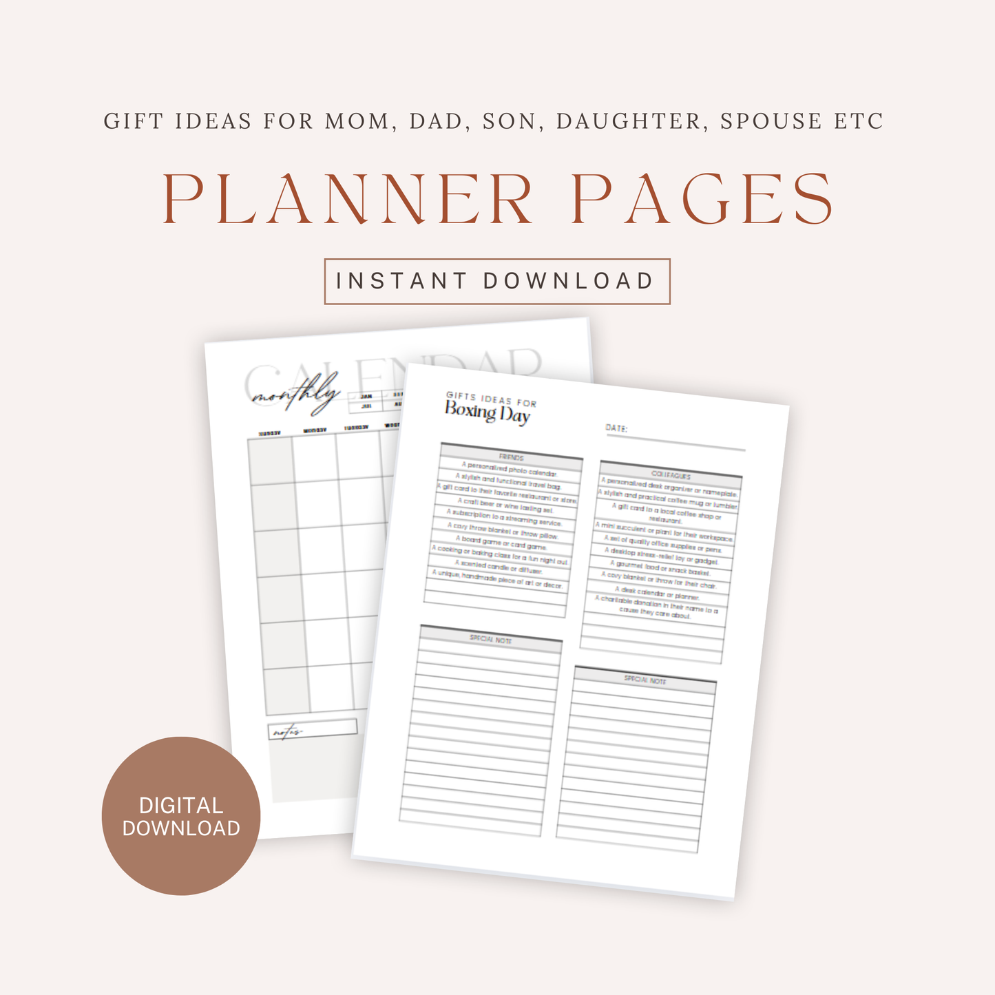Ultimate Boxing Day Planner – Gift, Travel & Shopping Organizer with Menu & Cleaning Checklists