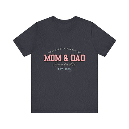 Mom & Dad Unisex Jersey Tee - Perfect for Parenting, Family Gifts, Holidays, Fun, Casual Wear