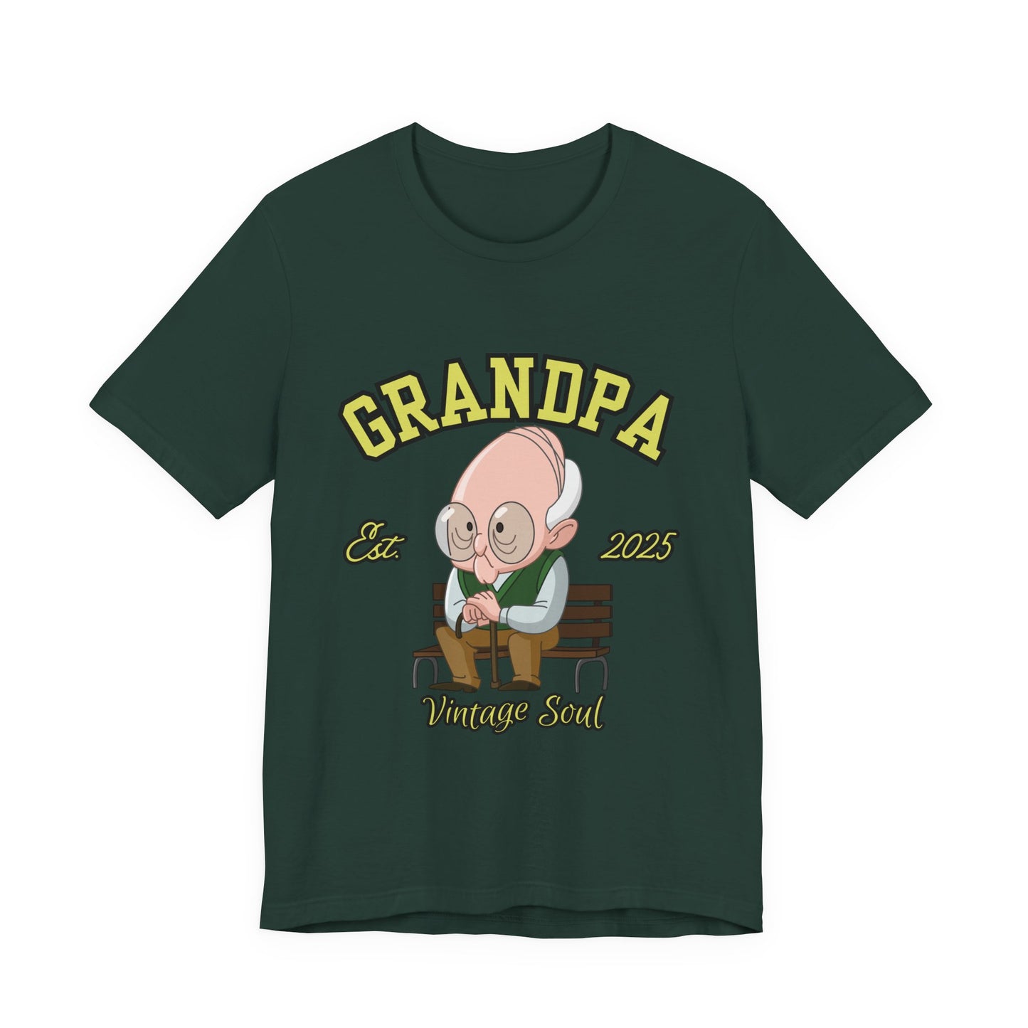 Vintage Grandpa Tee, Unisex Short Sleeve T-Shirt, Gift for Grandpa, Father's Day Outfit, Family Reunion Apparel, Nostalgic T-Shirt