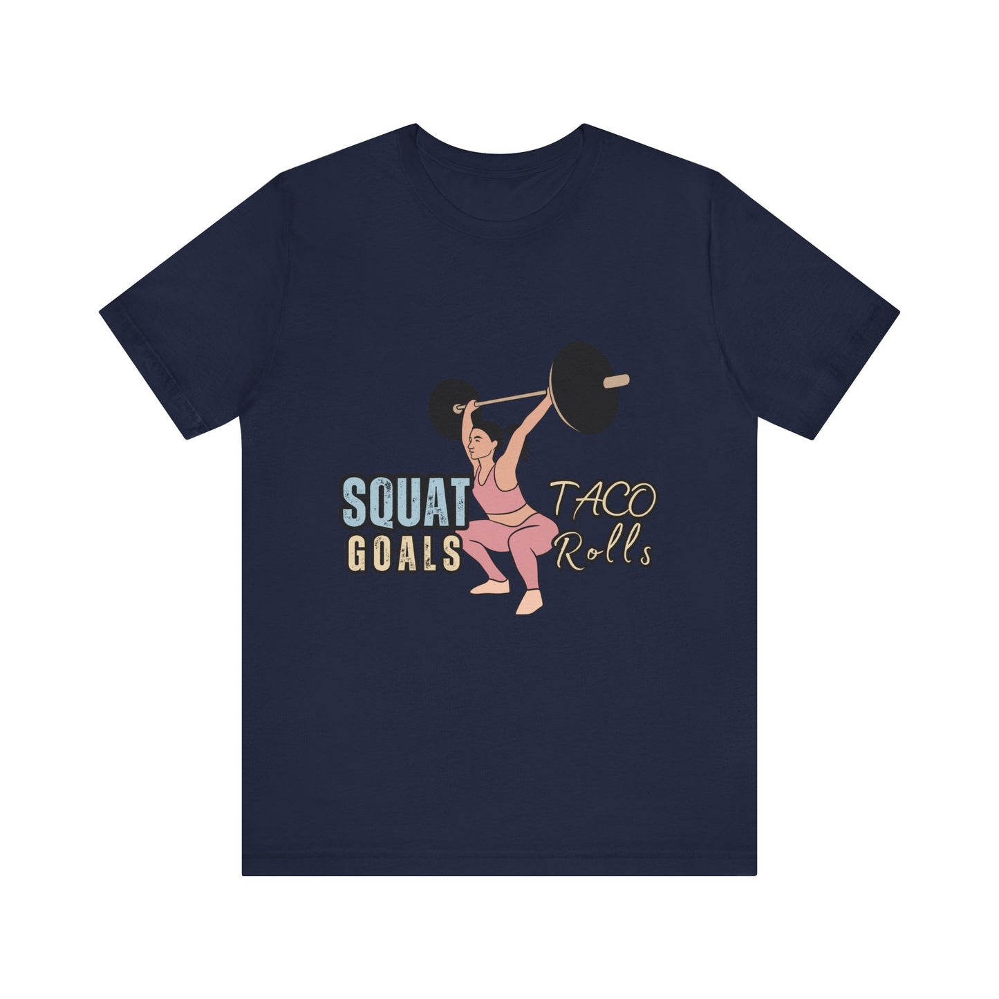 Squat Goals Unisex Jersey Tee, Funny Workout Shirt, Fitness Gift, Gym Apparel, Weightlifting Top, Motivational Tee