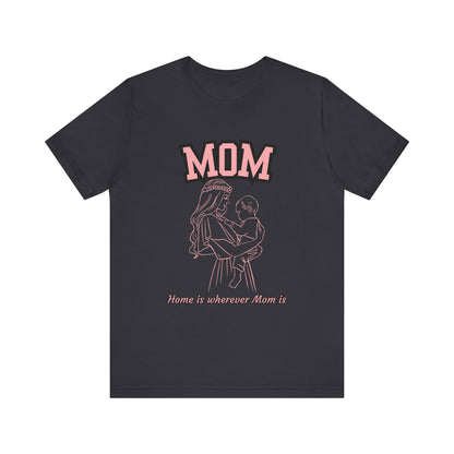 Mom Love Unisex Jersey Tee, Cute Gift for Mom, Mother’s Day Shirt, Casual Family Tee, Soft Cotton Top