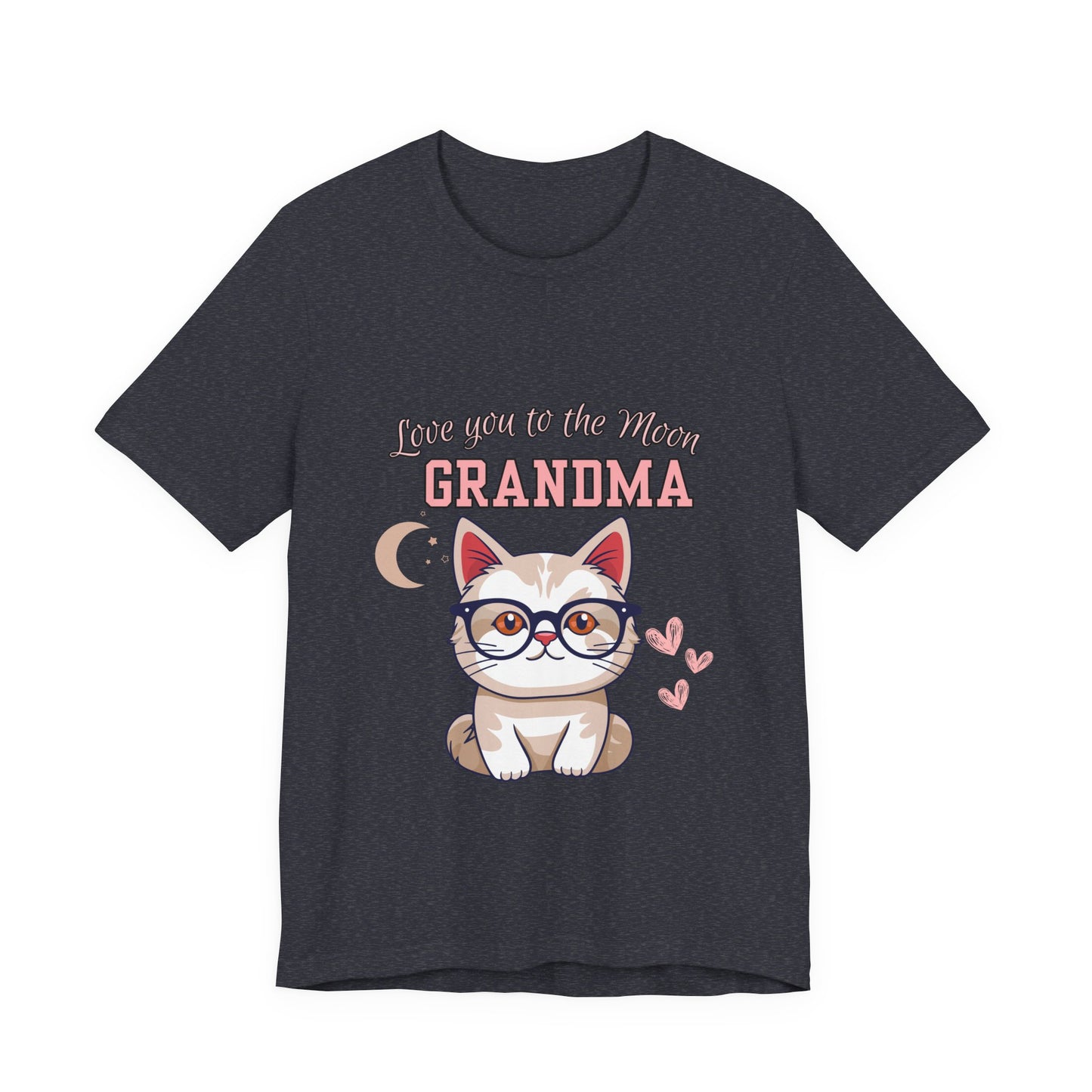 Love You to the Moon Grandma Cat Tee, Cute Cat Shirt, Gift for Grandma, Birthday Tee, Grandparent Gift, Funny Cat T-Shirt