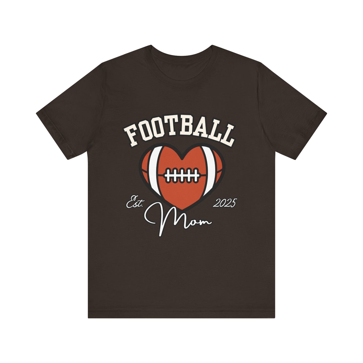 Football Heart Mom Tee, Gift for Sports Moms, Unisex Football Shirt, Casual Daywear, Game Day Outfit, Football Fan Gift