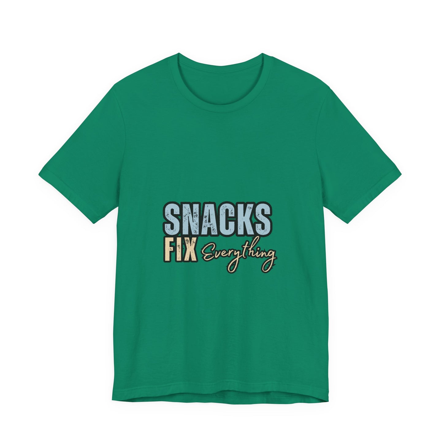 Funny Snack-Themed Unisex Tee, Ideal Gift for Food Lovers, Perfect for Casual Wear, Parties, or Movie Nights