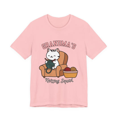 Grandma's Knitting Squad Tee - Comfy T-Shirt for Craft Lovers, Gift for Granny, Yarn Enthusiast, Knitting Club, Cozy Apparel