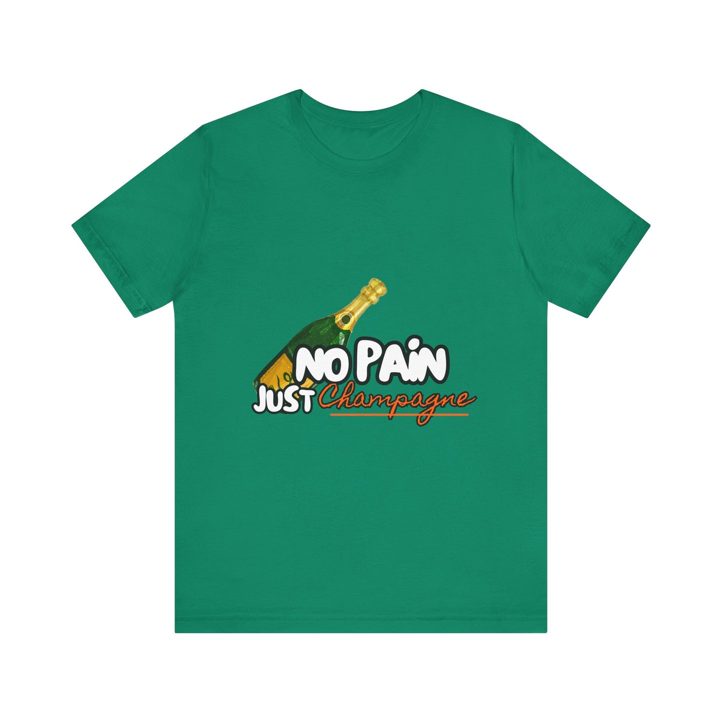 No Pain Just Champagne Tee, Unisex Jersey Tee, Relaxed Shirt for Celebrations, Gift for Friends, Party Wear, Fun Casual Outfit