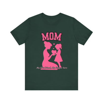 Mom and Daughter Love Tee | Unisex Jersey T-shirt for Mother's Day, Birthday Gift, Family Outing, Casual Wear, Heartwarming Gift