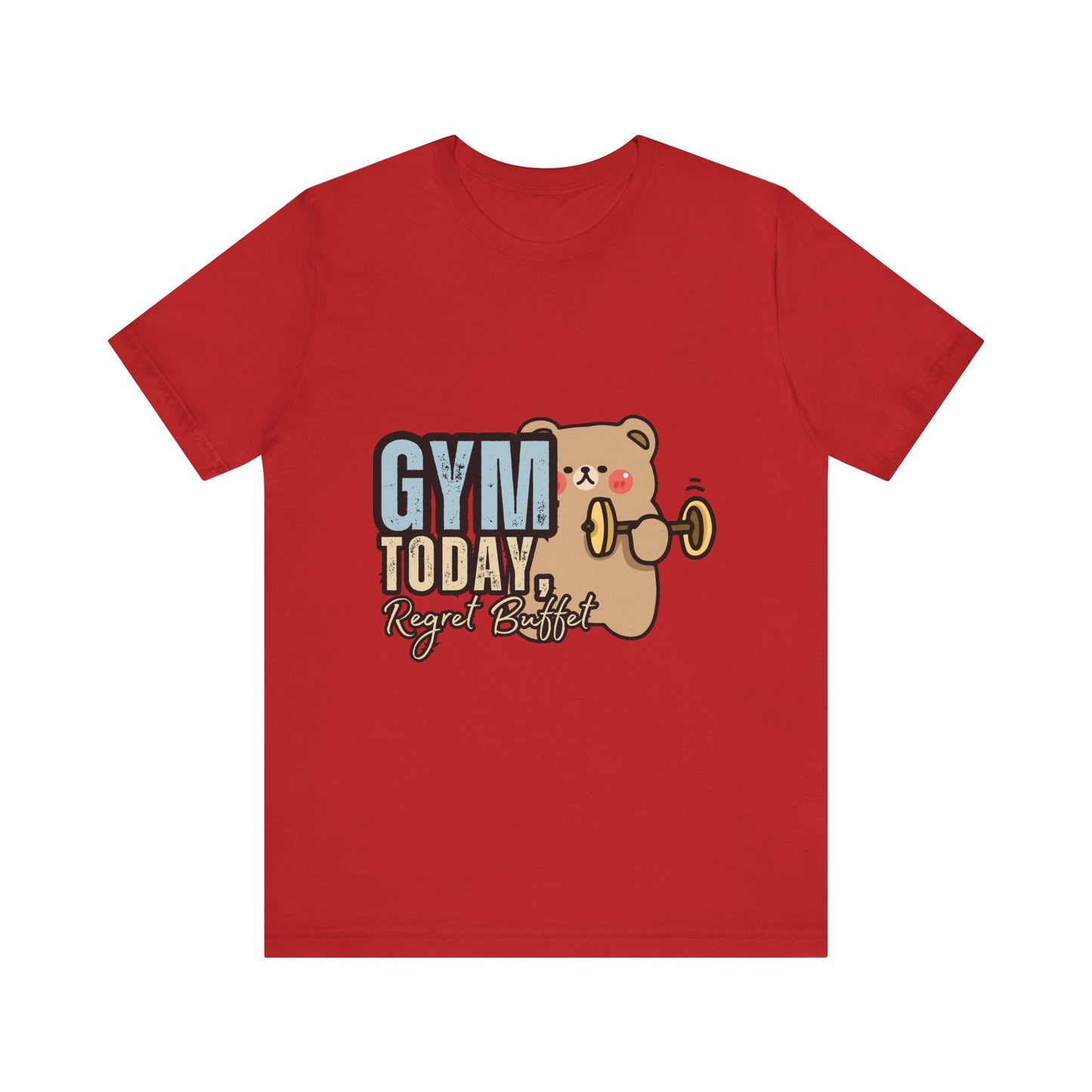 Adorable Gym Bear Unisex Tee - Perfect for Fitness Lovers, Cute Workout Shirt, Gift for Exercise Enthusiasts, Casual Wear, Fun Gym Apparel