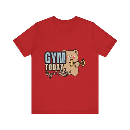 Adorable Gym Bear Unisex Tee - Perfect for Fitness Lovers, Cute Workout Shirt, Gift for Exercise Enthusiasts, Casual Wear, Fun Gym Apparel