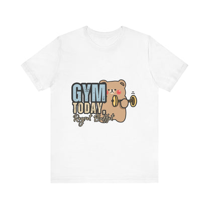 Adorable Gym Bear Unisex Tee - Perfect for Fitness Lovers, Cute Workout Shirt, Gift for Exercise Enthusiasts, Casual Wear, Fun Gym Apparel