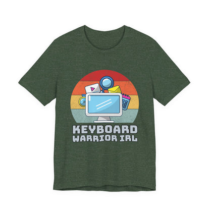 Playful Keyboard Warrior Tee, Gamer Shirt, Geek Fashion, Cute Coding Gift, Unisex Casual Tee, Retro Gaming Apparel