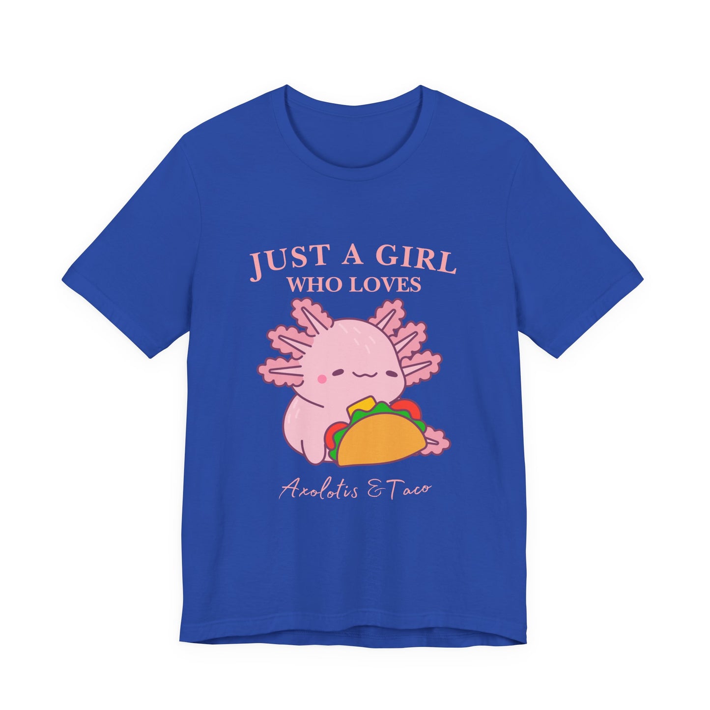 Cute Taco-Loving Axolotl Tee, Fun Graphic T-Shirt, Gift for Taco Lovers, Unisex Apparel, Cartoon Lover's Top