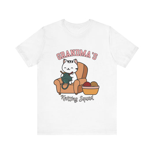 Grandma's Knitting Squad Tee - Comfy T-Shirt for Craft Lovers, Gift for Granny, Yarn Enthusiast, Knitting Club, Cozy Apparel
