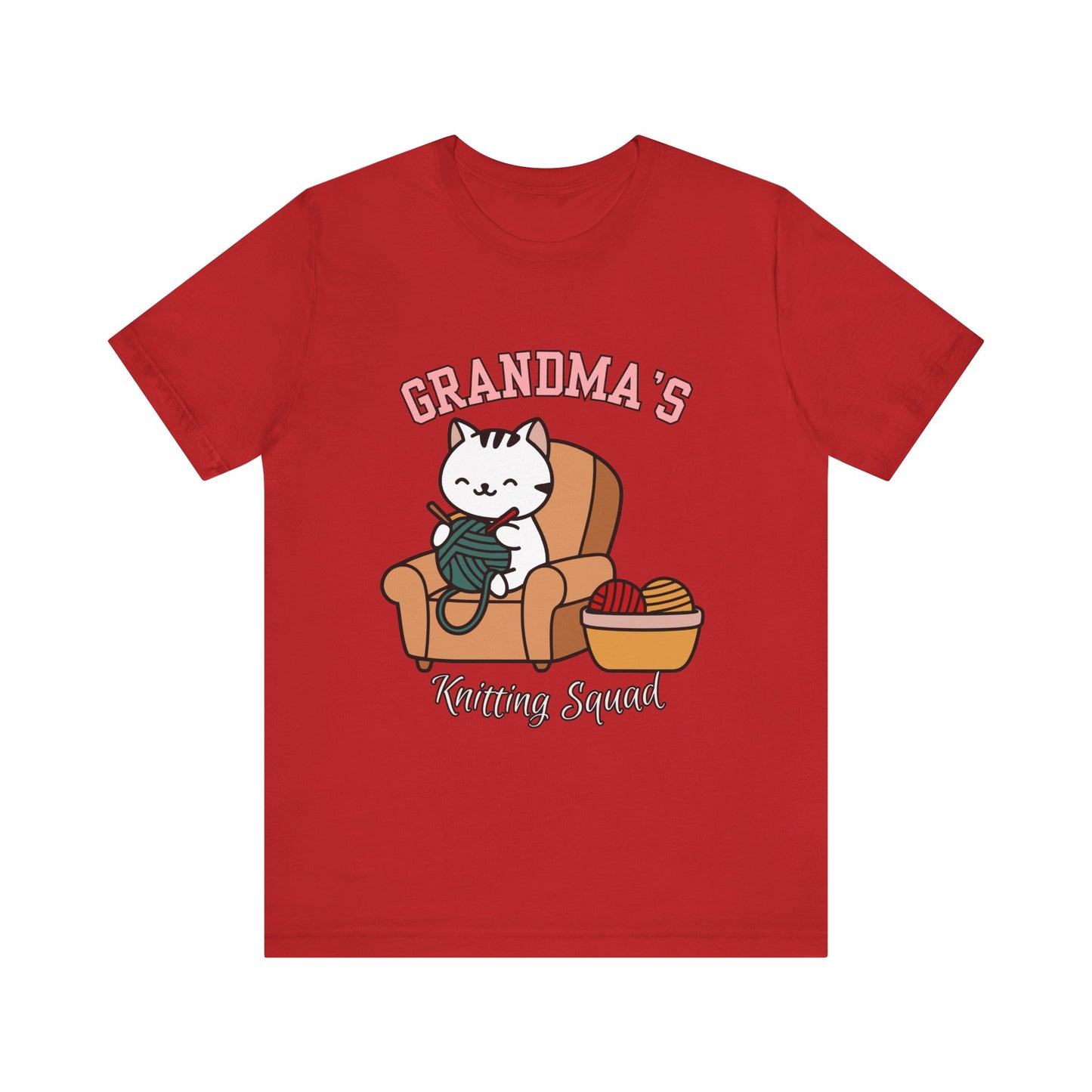Grandma's Knitting Squad Tee - Comfy T-Shirt for Craft Lovers, Gift for Granny, Yarn Enthusiast, Knitting Club, Cozy Apparel