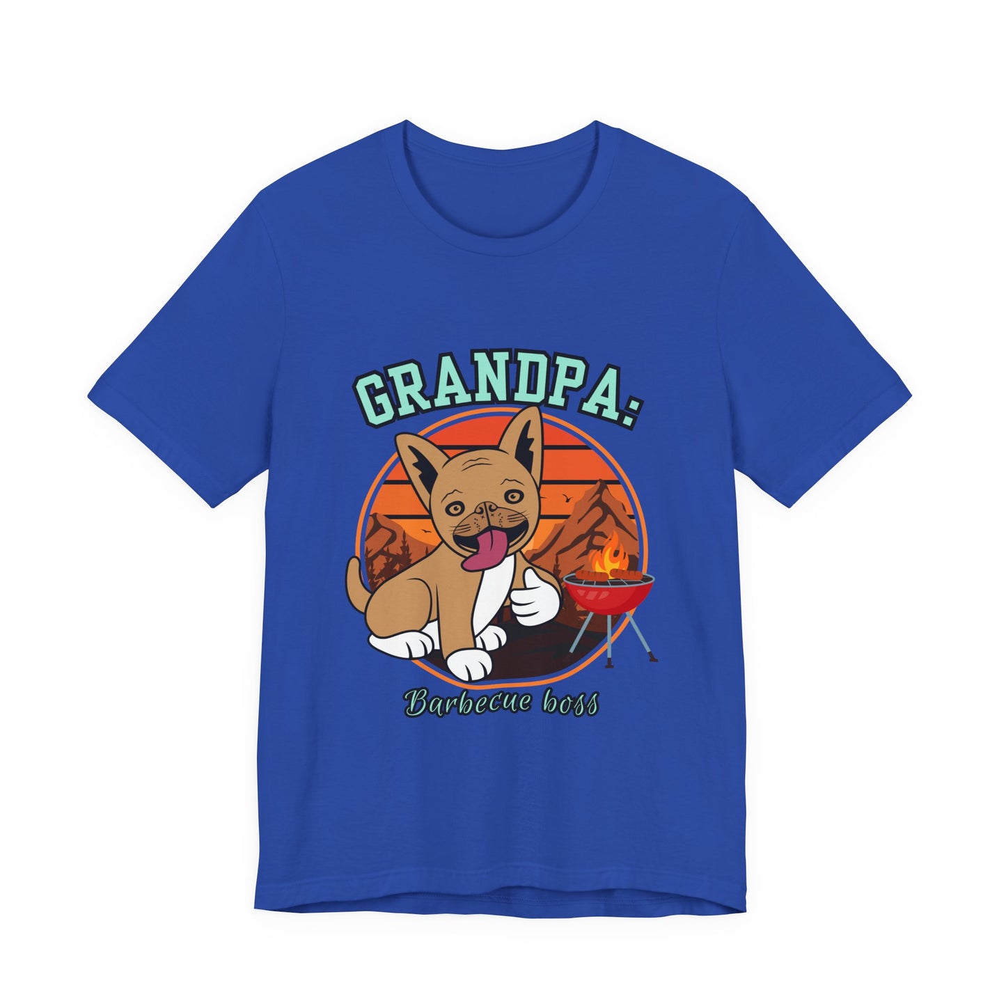 Funny Grandpa Barbecue Tee, Unisex Short Sleeve T-Shirt for Grill Masters, Gift for Father's Day, Dog Lovers, BBQ Parties, Casual Wear