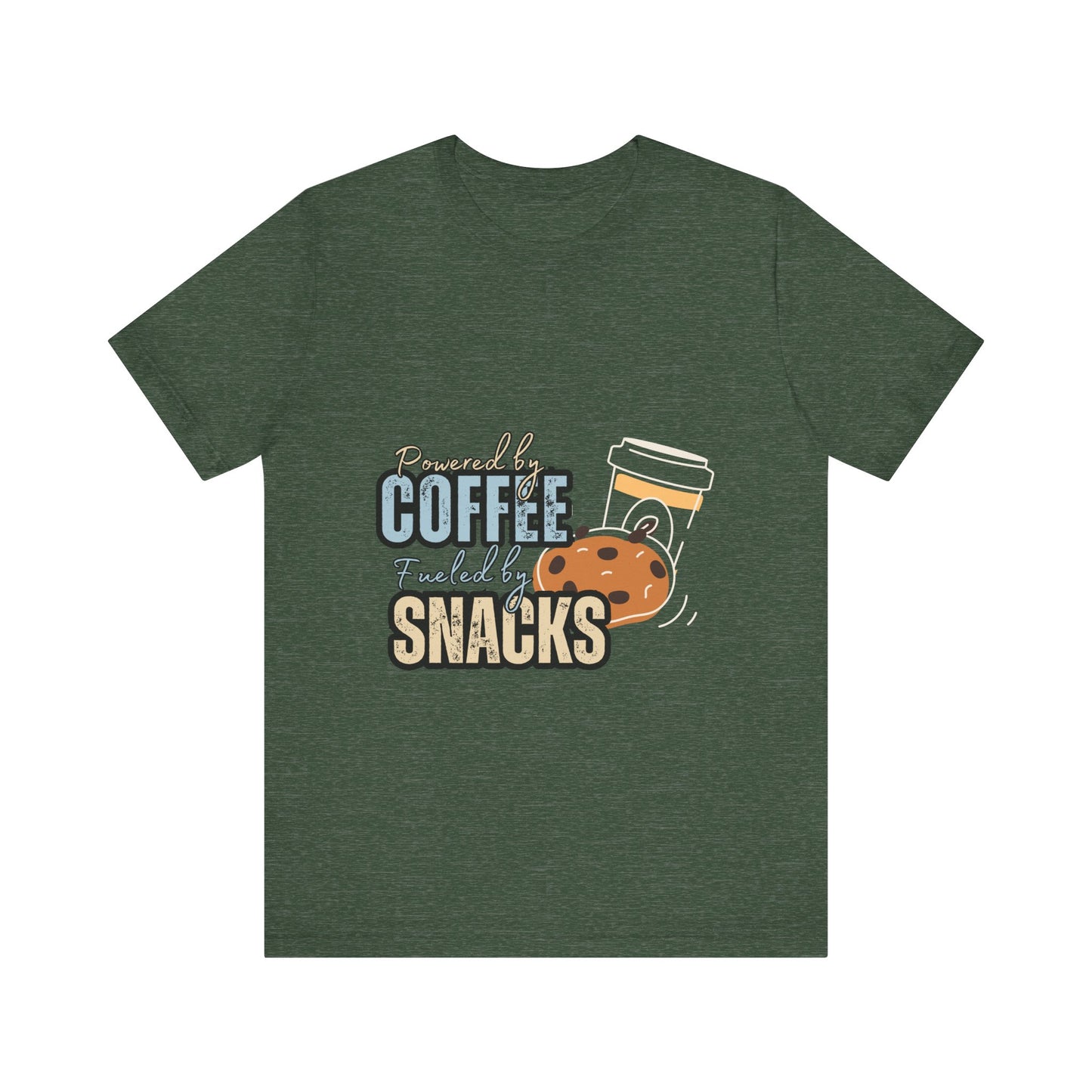 Coffee & Snacks Unisex Tee | Fun Graphic Shirt | Perfect for Coffee Lovers | Kitchen Gift | Foodie Apparel