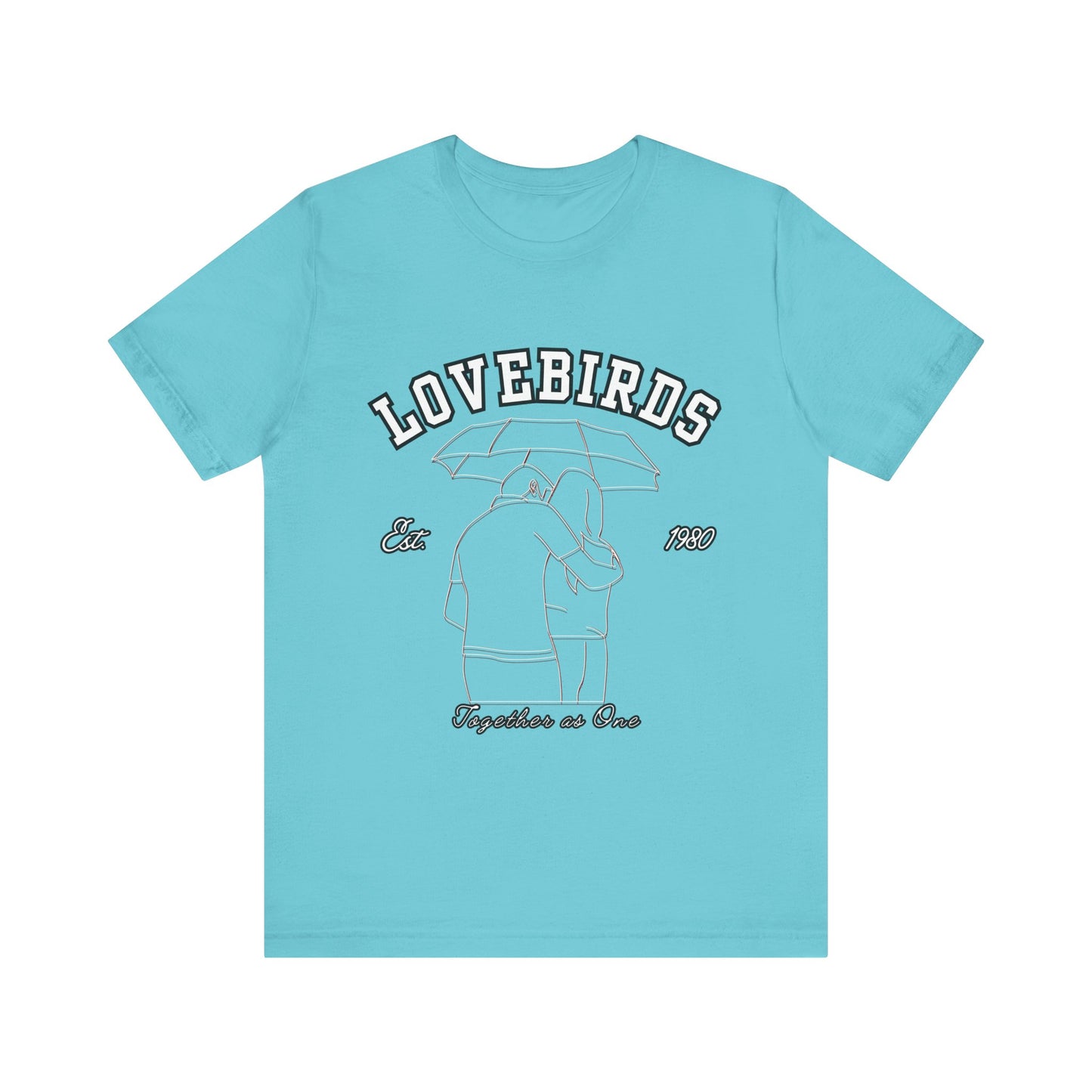 Lovebirds Unisex T-Shirt, Romantic Tee for Couples, Anniversary Gift, Valentine's Day Apparel, Gift for Her/Him, Cute Casual Wear