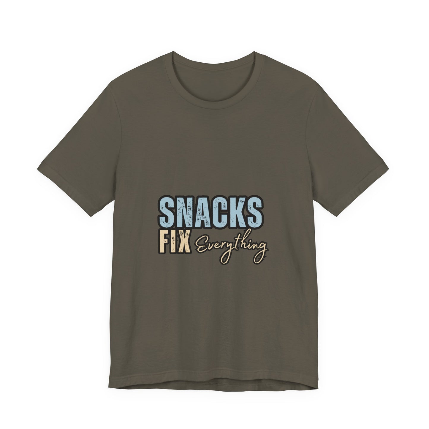 Funny Snack-Themed Unisex Tee, Ideal Gift for Food Lovers, Perfect for Casual Wear, Parties, or Movie Nights