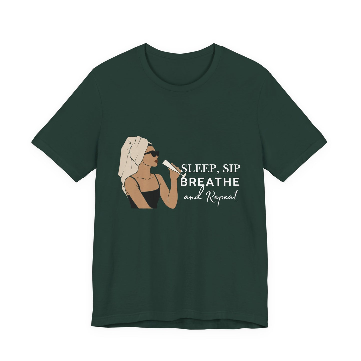 Girl's Sleep & Sip Tee, Relaxation Shirt, Fashionable Weekend Top, Gift for Her, Cozy Lounge Tee, Inspirational Daily Wear