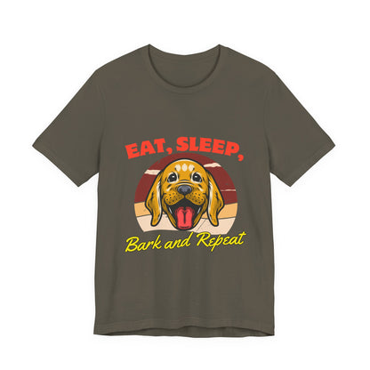 Dog Lover's Eat, Sleep, Bark Tee | Funny Pet T-Shirt, Gift for Dog Owners, Cute Canine Apparel, Dog Mom Shirt, Animal Lover Tops