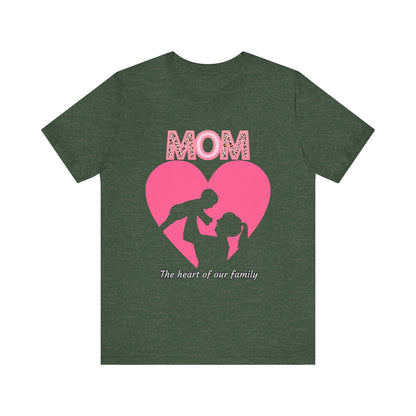 Mom Heart Unisex Tee | Gift for Mom, Mother's Day Shirt, Family Love T-Shirt, Heartwarming Apparel, Cute Mom Gift