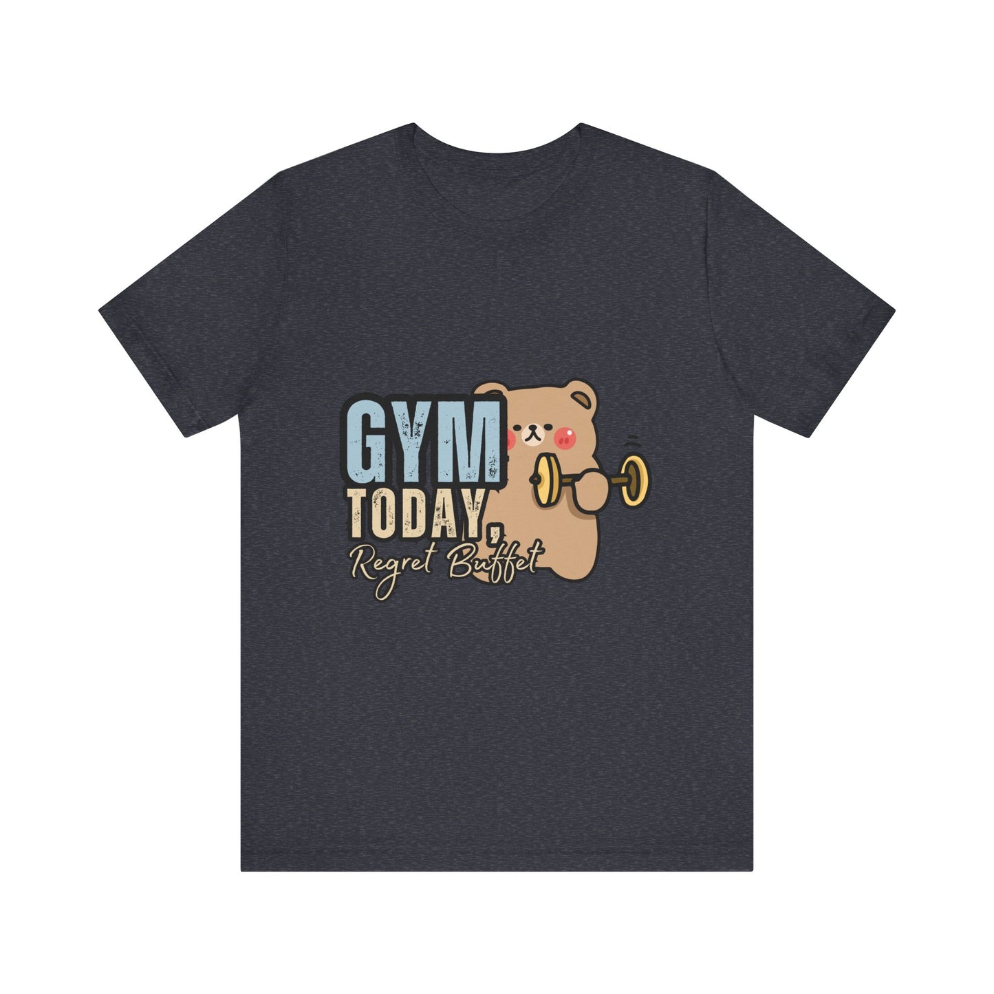 Adorable Gym Bear Unisex Tee - Perfect for Fitness Lovers, Cute Workout Shirt, Gift for Exercise Enthusiasts, Casual Wear, Fun Gym Apparel