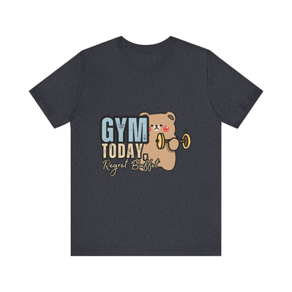 Adorable Gym Bear Unisex Tee - Perfect for Fitness Lovers, Cute Workout Shirt, Gift for Exercise Enthusiasts, Casual Wear, Fun Gym Apparel