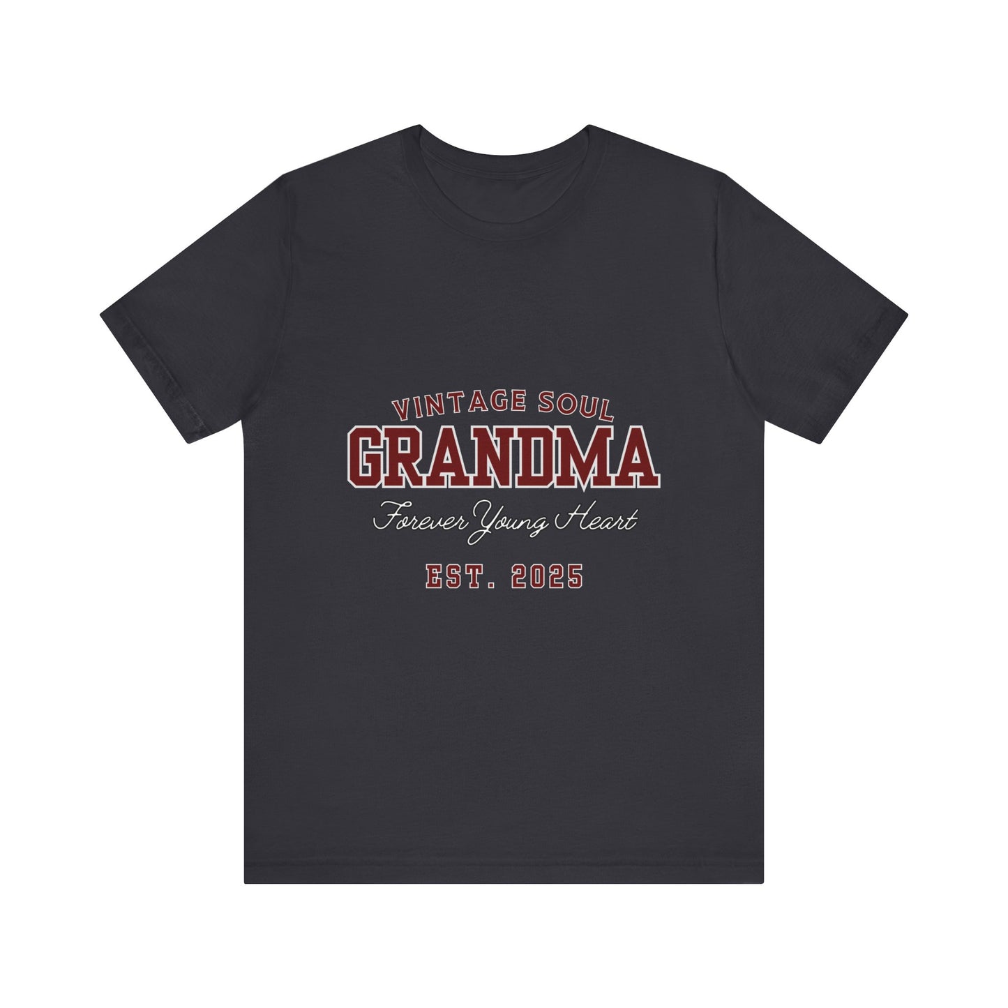 Vintage Soul Grandma Tee - Forever Young Heart, Birthday Gift, Family Reunion, Mothers Day Gift, Cute Grandma Shirt