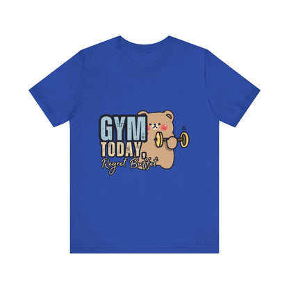 Adorable Gym Bear Unisex Tee - Perfect for Fitness Lovers, Cute Workout Shirt, Gift for Exercise Enthusiasts, Casual Wear, Fun Gym Apparel