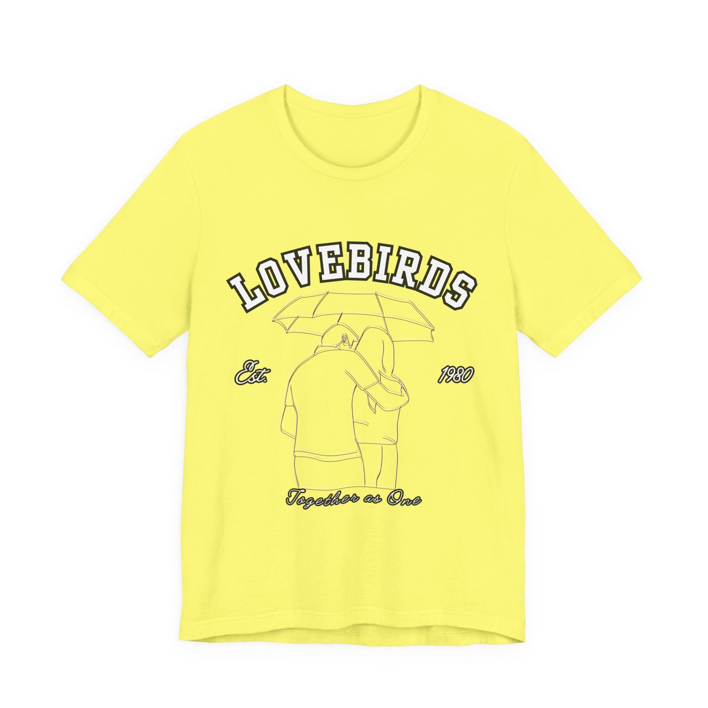 Lovebirds Unisex T-Shirt, Romantic Tee for Couples, Anniversary Gift, Valentine's Day Apparel, Gift for Her/Him, Cute Casual Wear