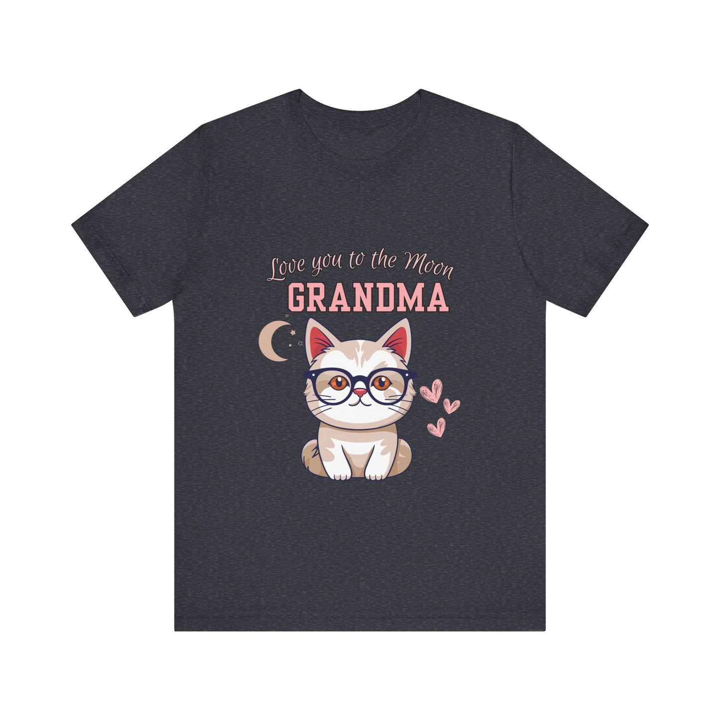 Love You to the Moon Grandma Cat Tee, Cute Cat Shirt, Gift for Grandma, Birthday Tee, Grandparent Gift, Funny Cat T-Shirt