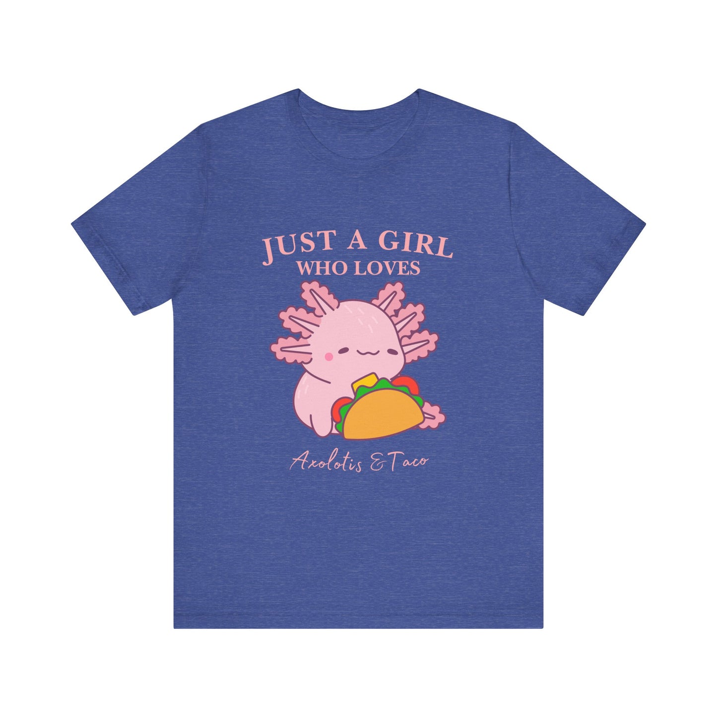 Cute Taco-Loving Axolotl Tee, Fun Graphic T-Shirt, Gift for Taco Lovers, Unisex Apparel, Cartoon Lover's Top