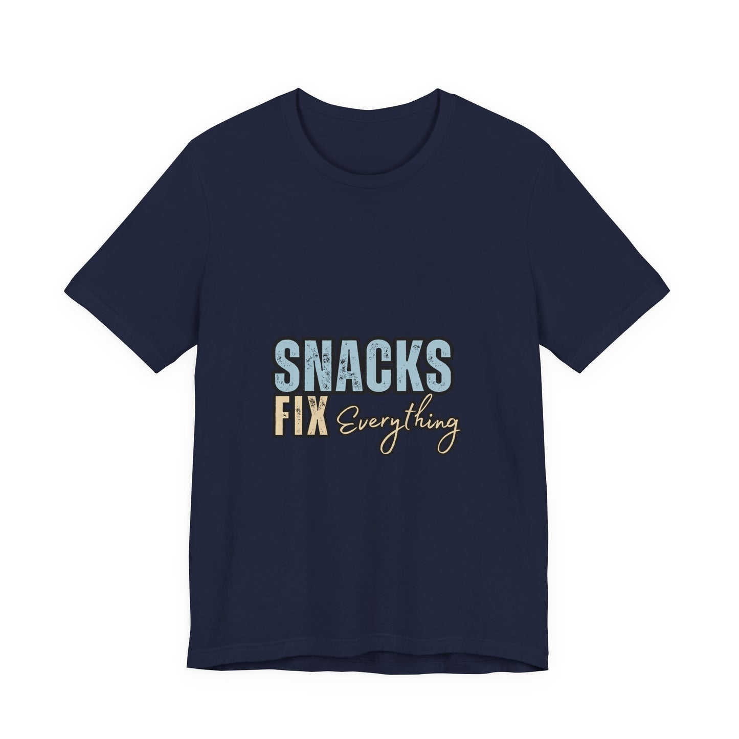 Funny Snack-Themed Unisex Tee, Ideal Gift for Food Lovers, Perfect for Casual Wear, Parties, or Movie Nights