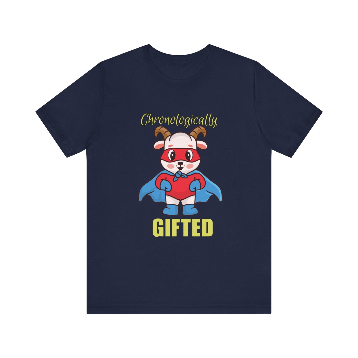 Chronologically Gifted Superhero Tee, Fun T-Shirt for Kids, Birthday Gift, Unisex Short Sleeve, Comfortable Casual Wear, Cute Pet [...]