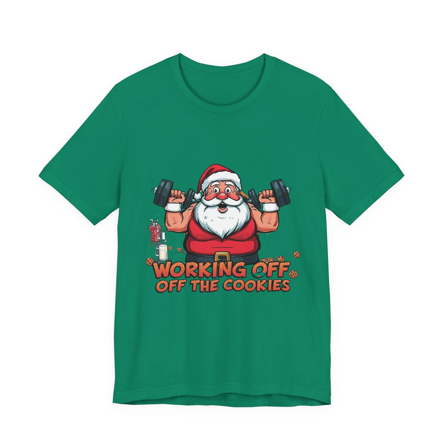 Unisex Tee Santa Funny Cookies Design T-Shirt