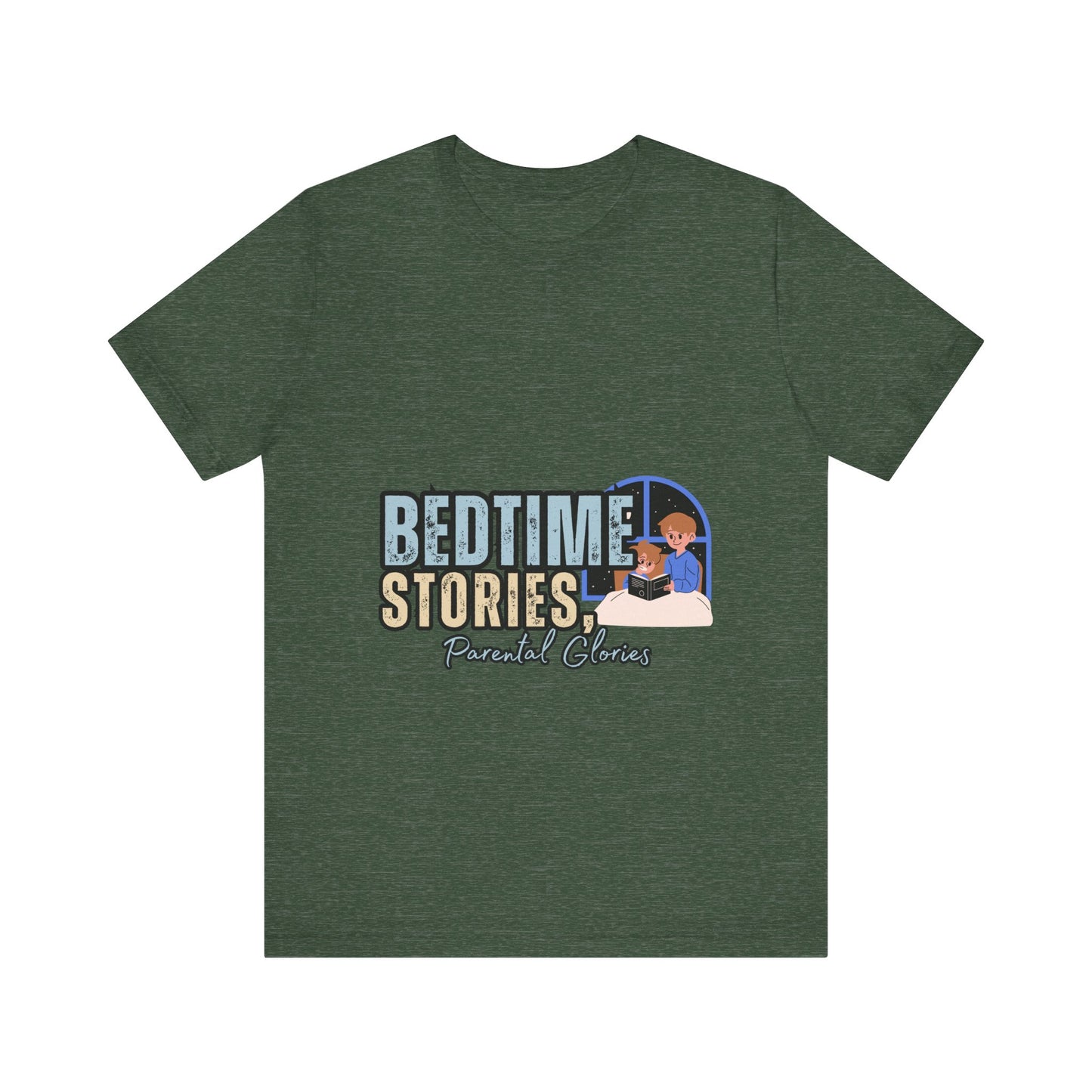 Bedtime Stories Unisex Tee, Cozy Sleep Shirt, Gift for Parents, Family Storytime T-shirt, Book Lovers Apparel