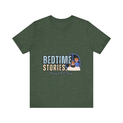 Bedtime Stories Unisex Tee, Cozy Sleep Shirt, Gift for Parents, Family Storytime T-shirt, Book Lovers Apparel