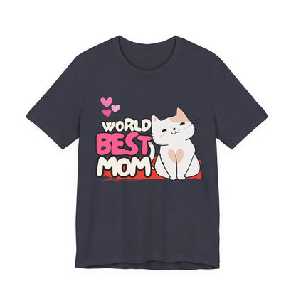 World's Best Mom Kitty Cat Tee, Unisex T-Shirt for Cat Lovers, Mother's Day Gift, Casual Wear, Kids and Moms Matching Shirts, Cute Pet Lover [...]