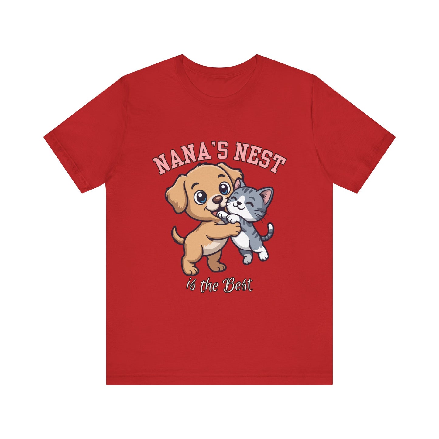 Nana's Nest Pets Unisex Tee, Cute Pet Lover T-Shirt, Gift for Dog and Cat Lovers, Family Reunion Shirt, Birthday Gift Idea